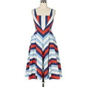 Rare Vintage Anthropologie Maeve Chevron Dress
